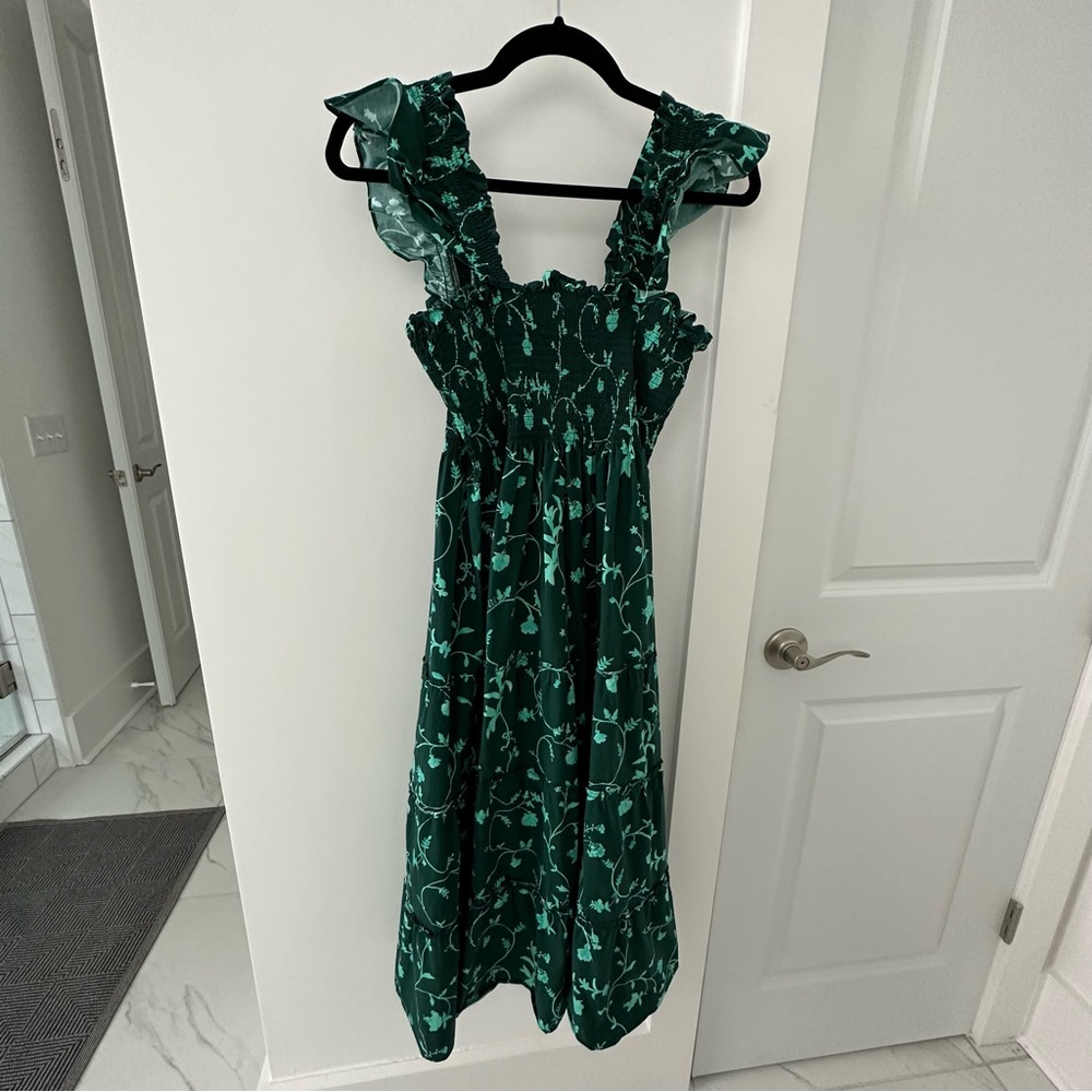 Dress - Emerald Botanical Poplin - Emerald Botanical Poplin / M